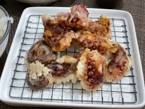 生タコの天ぷら 生タコのぬめり処理も簡単